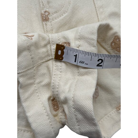 PacSun Womens Shorts Mushroom Print Demin Cream Brown Size XS - Picture 5 of 7